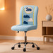 Essential Armless Deskchair, Small Task Chair with Wheels, Breathable Mesh Back, quality Foam Cushion Seat for Comfort, Functional, Lightweight and Versatile, Sky Blue