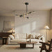 Black Gold FourLight Sputnik Ceiling Chandelier Modern