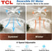 42" White Low Profile Ceiling Fan with Light & Remote Control