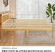 Wood King Bed Frame with Headboard, Minimalist Style Bedroom
