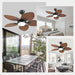 44 Inch Brown Outdoor Ceiling Fan With Remote