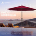 10 Ft Outdoor Patio Umbrella W/Tilt and Crank, Wine Red