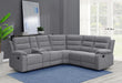 David 3-Piece Motion Sectional Sofa in Smoke