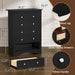 Tall Five Drawer Dresser Black Wood Storage Organizer