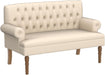 Beige Linen Loveseat Sofa for Living Room