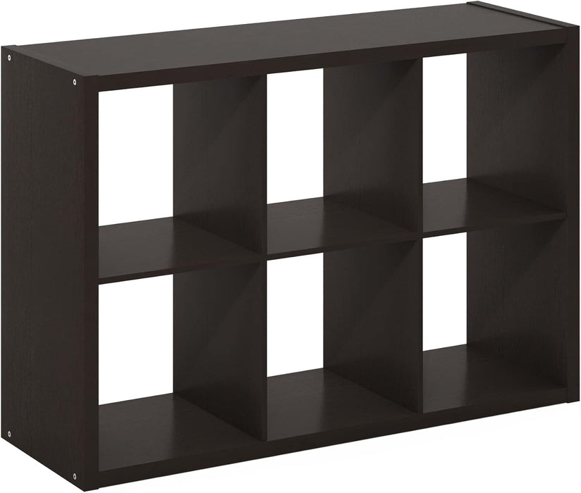 SixCube Reversible Bookcase With Black Oak Finishes