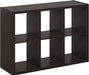 SixCube Reversible Bookcase With Black Oak Finishes