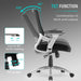 Office Chair, Ergonomic Computer Desk Chair, Sturdy Executive Task Chair - Adjustable Lumbar Support, Flip-Up Arms, Tilt Function, Comfy Wide Seat, Swivel Mesh Home Office Desk Chairs (Black)