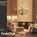 Black 36Inch 12Light Chandelier For Entryway Hallway