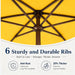 7.5Ft Patio Umbrella, Outdoor Table Market Umbrella with Smooth Crank Lift, 6 Windproof Fiberglass Ribs, UPF50+ UV Protection for Deck, Pool, Garden and Backyard