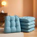 Chair Cushions for Dining Chairs Set of 4, Indoor Kitchen Chair Cushions with Ties and Non Slip Backing, Tufted Memory Foam Seat Cushions, Chair Pads 4 Pack, 15.5" X 15.5" X 4", Baby Blue
