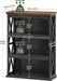 4-Tier Bookshelf, 42.9" Small Bookcase, Floor Standing Organizer Shelf, Corner Book Shelf, Metal Frame Bookshelves for Study, Bedroom, Living Room, Black and Walnut TSJ01BL