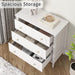 3 Drawer Dresser for Bedroom, 32" Wide Chest of Drawers, White