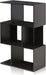 SIMPLY Book Shelf, 3-Tier Geometric Bookshelf, S-Shape Bookcase with Open Shelf, 11.8" X 23.6" X 37.3", for Organization and Storage, for Living Reoom, Bedroom, Home Office, Espresso