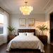 Gold Crystal Glass Chandelier 23.6 Inches Lighting