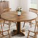 Round Dining Table 47 Inch Brown MatteTexturedFinish