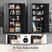 Black Powdercoated Steel Storage Cabinet Lock 71Inch