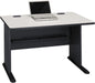 Bush Business Furniture Series a 48W Computer Desk in White Spectrum and Slate, Small Office Table for Home or Professional Workspace