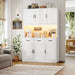 Tall White 72Inch Kitchen Pantry Cabinet Illumination