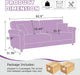 Deluxe Velvet 83 Inches Luxury Loveseat PurpleShade