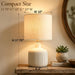 Ceramic Table Lamp, Off-White, 17.75"