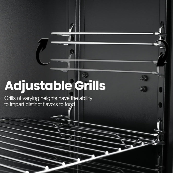 Propane Smoker, Vertical Smoker with Three Removable Shelves,Outdoor Grills & Smokers with Thermometer for BBQ, Backyard,Black…