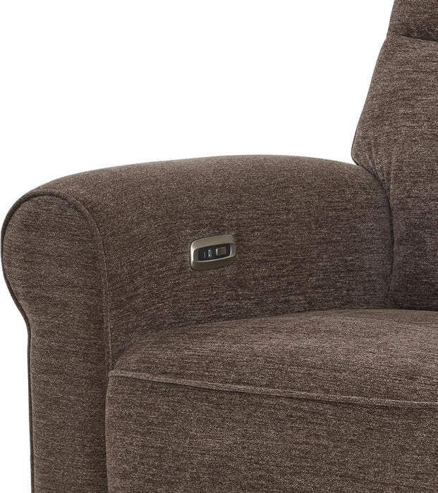 78.3" Wall Hugger Power Loveseat Recliner Sofa with Console, Reclining Loveseat with USB Ports, Cup Holders, for Small Spaces Living Room RV, Fabric PR635M2 (Dark Brown)