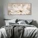 Framed Abstract Wall Art Gold Pictures Wall Decor Line Painting on Canvas 20"X 40" Contemporary Floral Artwork for Living Room Office Bedroom Aesthetic