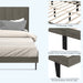 Queen Size Upholstered Bed Frame with Tufted Headboard