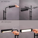 Cedric Adjustable Pharmacy Floor Lamp - Industrial Design for Reading, Crafting, Work - 10W LED, Height 45-61 Inches - Ideal for Living Room, Bedside, Office - Black