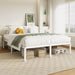 Full Size Bed Frame, 14 Inch Metal Beds with Storage Space, White