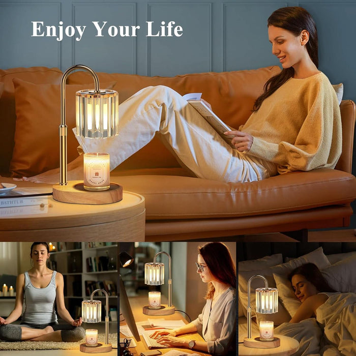 Candle Warmer Lamp, with Timer Dimmer Adjustable Height, Birthday Gifts for Women Men, for Mom, Wax Melt Warmer for Home Decor Room Decor, Thanksgiving Gifts Christmas
