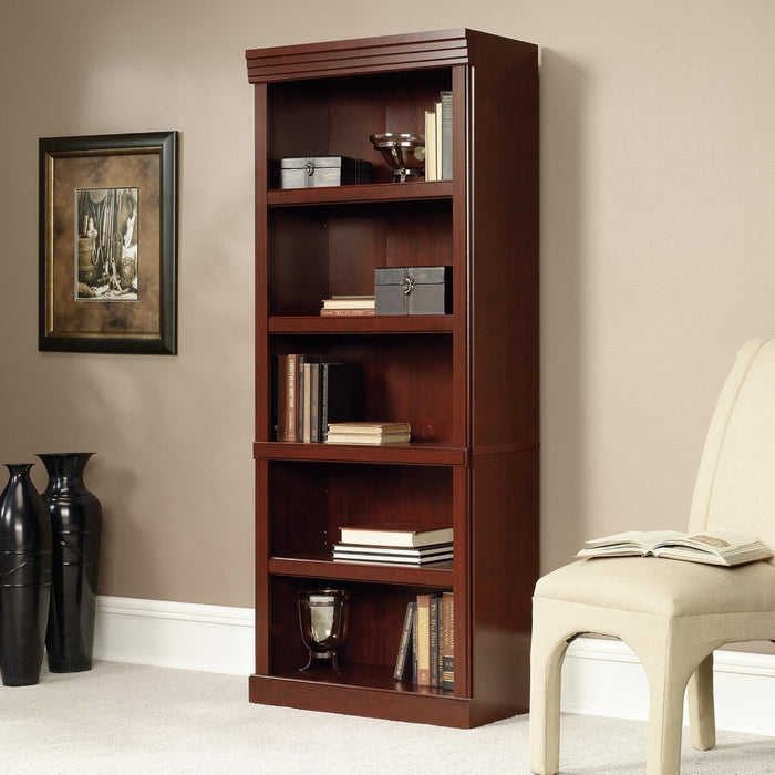Rich Cherry Finish Heritage Hill Library BookcaseWithAdjustableShelves