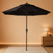 12-Year Protection 9-Ft Outdoor Patio Umbrella, Sunbrella Fade-Resistant Acrylic Fabric, Auto Tilt and Crank, Heavy-Duty Aluminum Frame/ Reinforced Ribs, Bronze Pole, Black