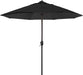 12-Year Protection 9-Ft Outdoor Patio Umbrella, Sunbrella Fade-Resistant Acrylic Fabric, Auto Tilt and Crank, Heavy-Duty Aluminum Frame/ Reinforced Ribs, Bronze Pole, Black
