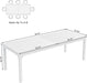 White Dining Table for 6-8 Person, 78-Inch Large Long Rectangle Kitchen Dinner Table for Dining Room, 78.7 X 27.5 X 29.5 Inches(Only Table)