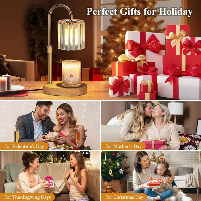 Candle Warmer Lamp, with Timer Dimmer Adjustable Height, Birthday Gifts for Women Men, for Mom, Wax Melt Warmer for Home Decor Room Decor, Thanksgiving Gifts Christmas