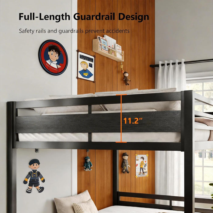 Full Over Full IndustrialGrade StainlessSteel Bunk Bed