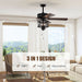 50 Inches Ceiling Fan with Lights Reversible Blades and Pull Chain Control