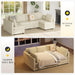 Modular Sectional Sofa, 5 Seats Chenille Sofa Set for Living Room, Convertible U Shaped Sectional Couch with Lagre Storage Ottoman, Sleeper Sofa for Office, Beige