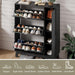 Black Freestanding Shoe Cabinet Featuring 3 Drawers