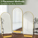 76"X34" Arched Gold Mirror Full Length, Gold Standing Floor Mirror