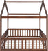 Full Size Montessori Playhouse Bed Frame WalnutFinish
