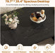 78.7" Rectangular Dining Table for 6/8/10, Kitchen Dinner Table, Black