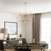 Gold 32-Inch 12-Light Chandelier Dining Room Fixture