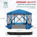 Pop up Gazebo Starry Sky Screen Tent Screen House with a Mesh Top for Camping, 12X12 Screen Room with Mosquito Netting, Hub Tent Instant Screened Canopy with Carrying Bag, Blue