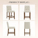 Bar Stools Set of 4, Fabric Counter Height Bar Stools,Beige