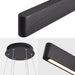 Black 3-Light Solid Wood Linear Pendant Chandelier