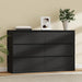 Dresser with 6 Drawers, Chest of Drawers with Hidden Drawer, Black