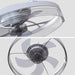 Low Profile Ceiling Fan with Lights: Modern Flush Mount Ceiling Fans with Lights and Remote Control, Dimmable LED 3 Color 6 Speeds Timing Reversible Blades Ceiling Fans for Bedroom Living Room, White